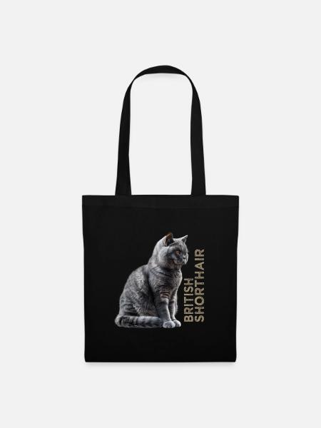 British shorthair - Stoffbeutel - Schwarz