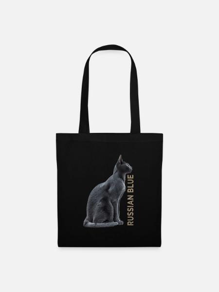 Russian blue - Stoffbeutel - Schwarz