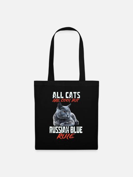 Russian blue - Stoffbeutel - Schwarz