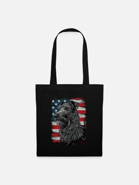 Schottischer Deerhound, Amerika Usa - Stoffbeutel - Schwarz