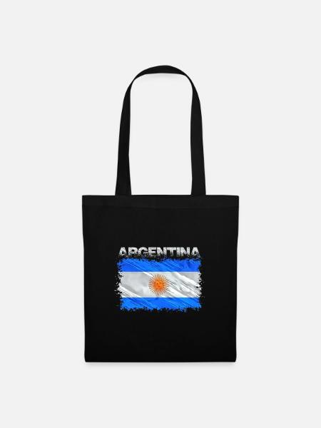 Argentinien - Stoffbeutel - Schwarz