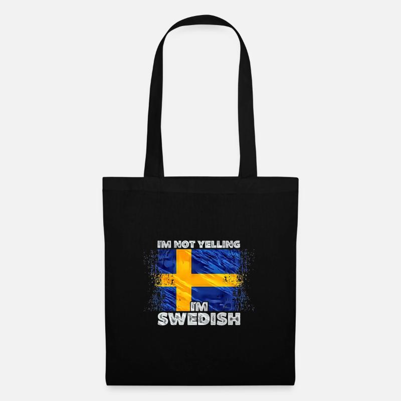 Schweden - Stoffbeutel - Schwarz