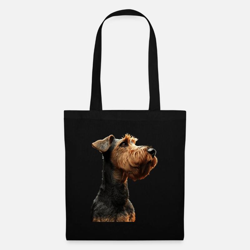 Airedale Terrier - Stoffbeutel - Schwarz