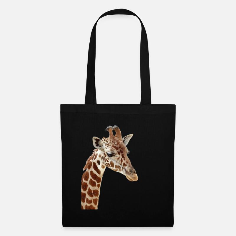 Giraffe - Stoffbeutel - Schwarz