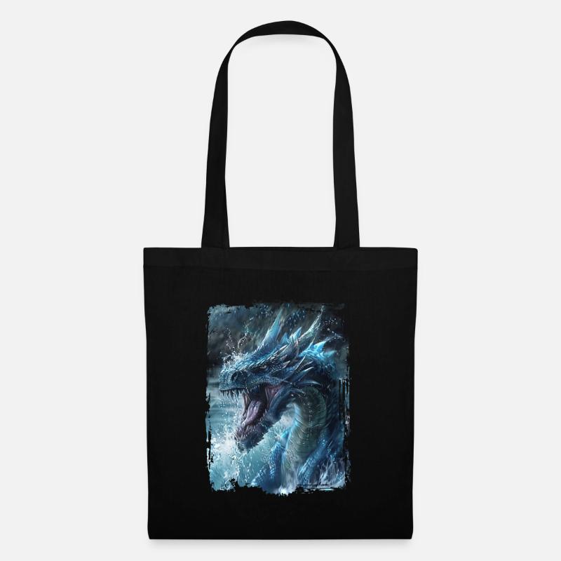 Drachen - Stoffbeutel - Schwarz
