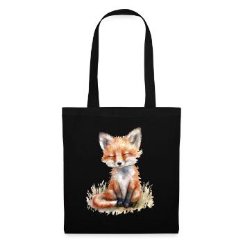 Fuchs - Stoffbeutel - Schwarz - Vorne