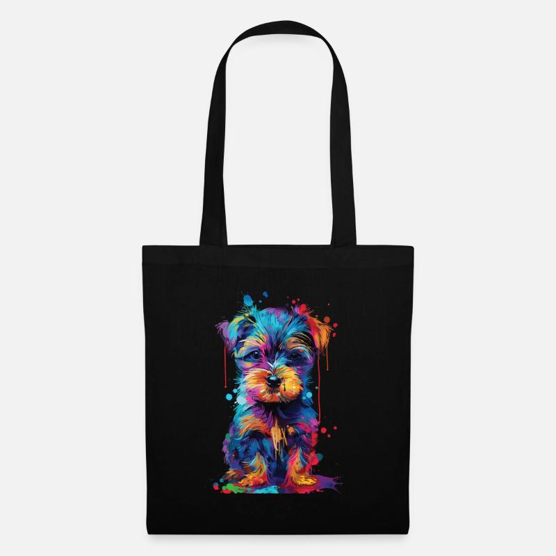 Hund - Stoffbeutel - Schwarz