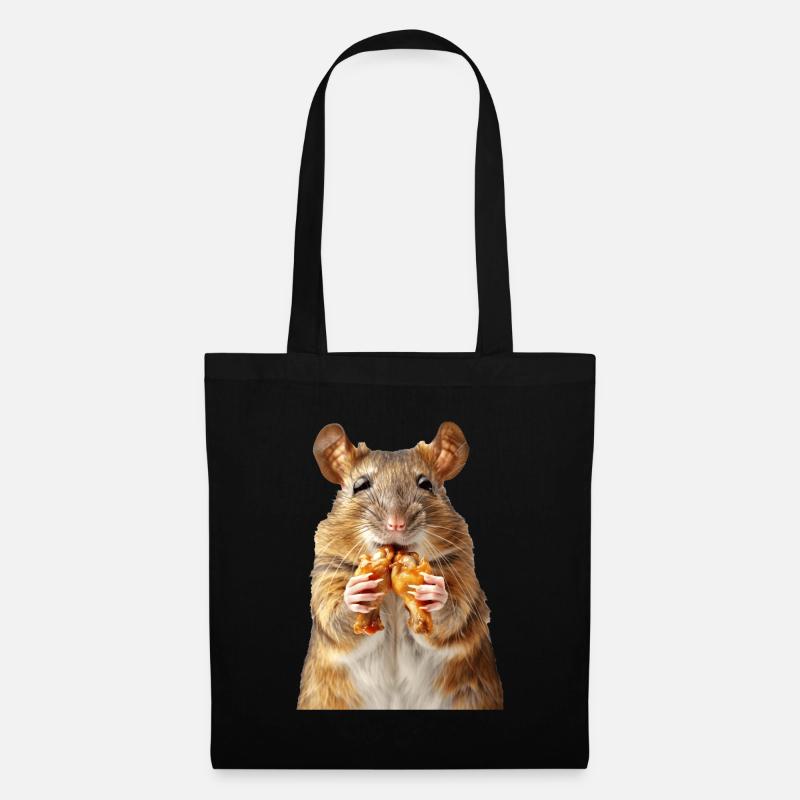 Ratte - Stoffbeutel - Schwarz