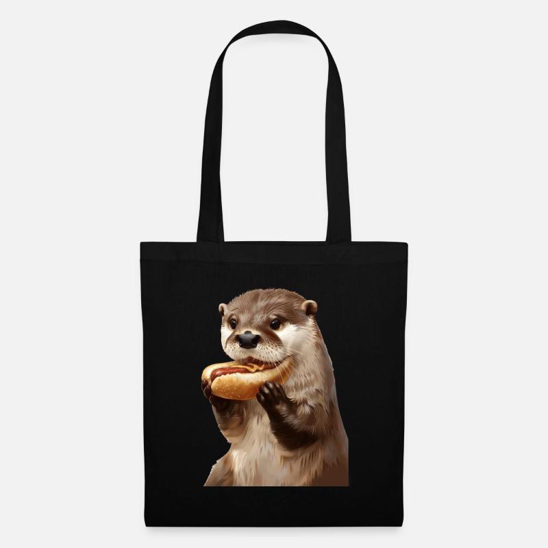 Otter - Stoffbeutel - Schwarz