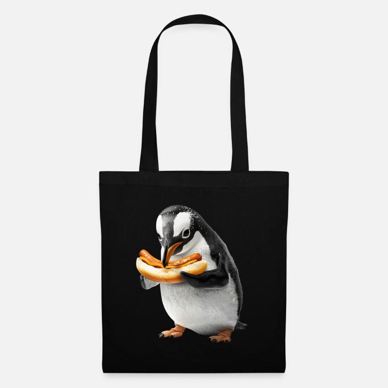 Pinguin - Stoffbeutel - Schwarz