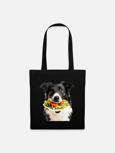 Border Collie - Stoffbeutel - Schwarz