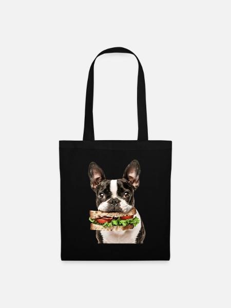 Boston Terrier - Stoffbeutel - Schwarz