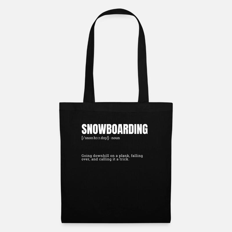 Funny Snowboarding for Enthusiasts and Beginners - Stoffbeutel - Schwarz
