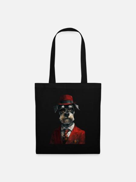 Schnauzer - Stoffbeutel - Schwarz