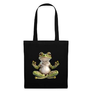 Frosch - Stoffbeutel - Schwarz - Vorne