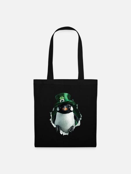St. Patrick Pinguin - Stoffbeutel - Schwarz
