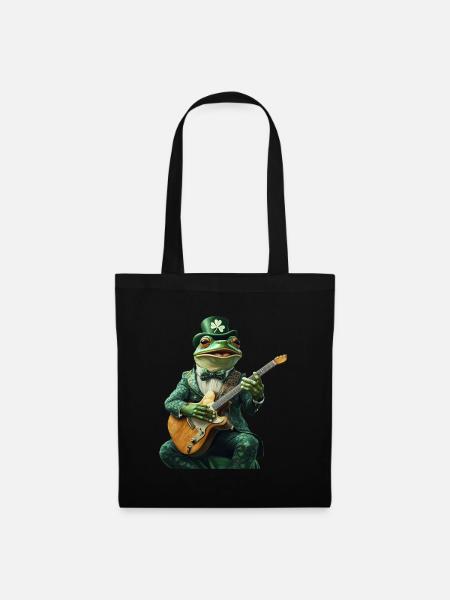 Frosch - Stoffbeutel - Schwarz