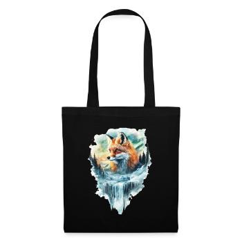 Fuchs - Stoffbeutel - Schwarz - Vorne