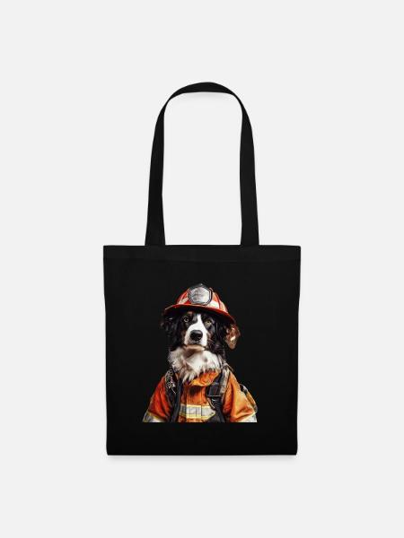 Hund - Stoffbeutel - Schwarz