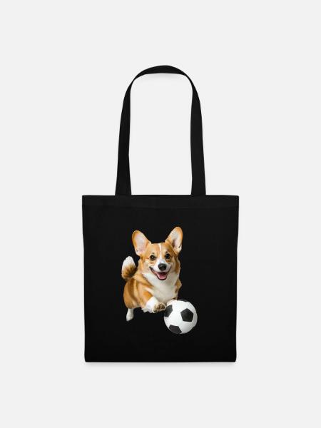 Corgi - Stoffbeutel - Schwarz
