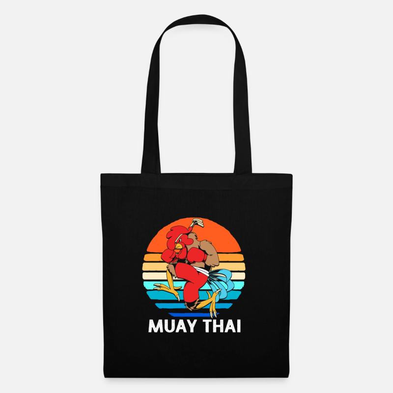 Thai boxing Kickboxer Kickboxing Muay thai - Stoffbeutel - Schwarz