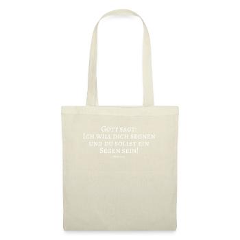 Gott, Psalm, Vers, Bibelvers, Bibel, Segen, Jesus - Stoffbeutel - Natur - Vorne