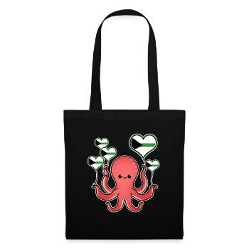 Octopus Balloon Demiromantic Pride - Sac en tissu - noir - Devant