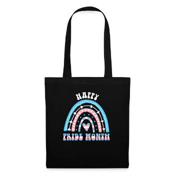 Happy Pride Month Transgender Rainbow - Tote Bag - black - Front