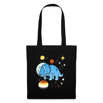 Triceratops Astronaut Gay Bear Pride - Tote Bag - black - Front