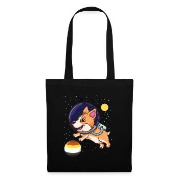 Corgi Astronaut Gay Bear Pride - Stoffbeutel - Schwarz - Vorne