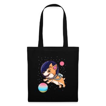 Fierté de l’astronaute Corgi Genderflux - Sac en tissu - noir - Devant