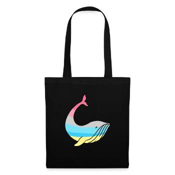 Fierté De Whale Genderflux - Sac en tissu - noir - Devant