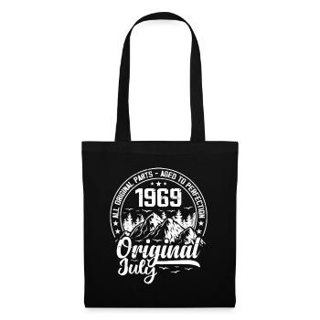 juillet 1969 Original:55 Ans Cadeau d'Anniversaire - Sac en tissu - noir - Devant