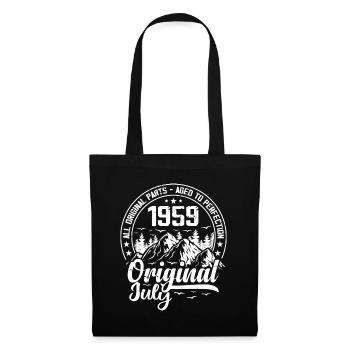 juillet 1959 Original:65 Ans Cadeau d'Anniversaire - Sac en tissu - noir - Devant