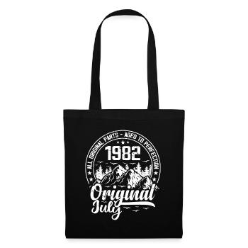juillet 1982 Original:42 Ans Cadeau d'Anniversaire - Sac en tissu - noir - Devant