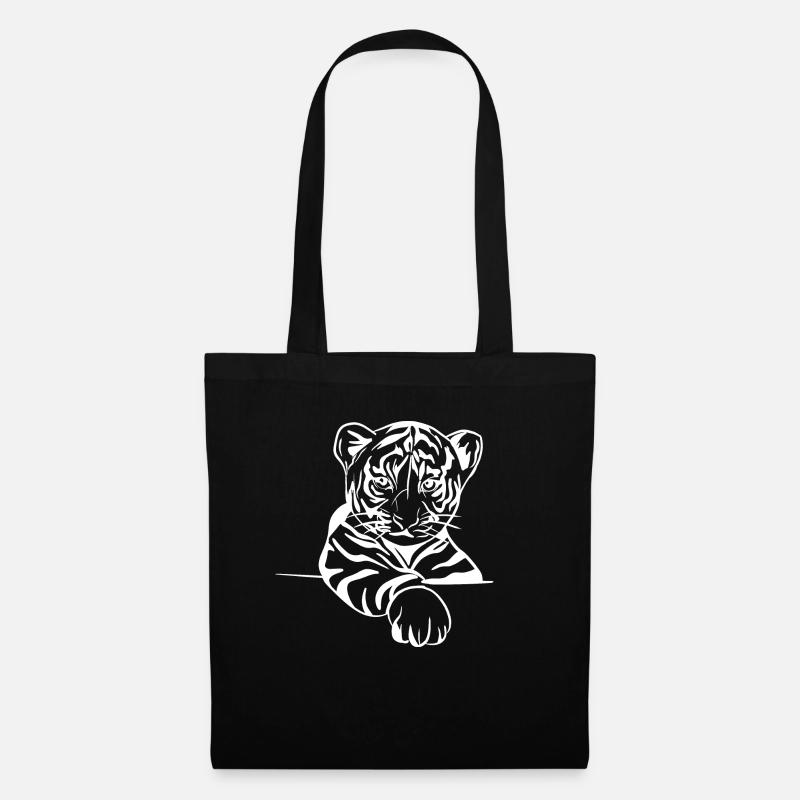 Bébé Tigre - Sac en tissu - noir
