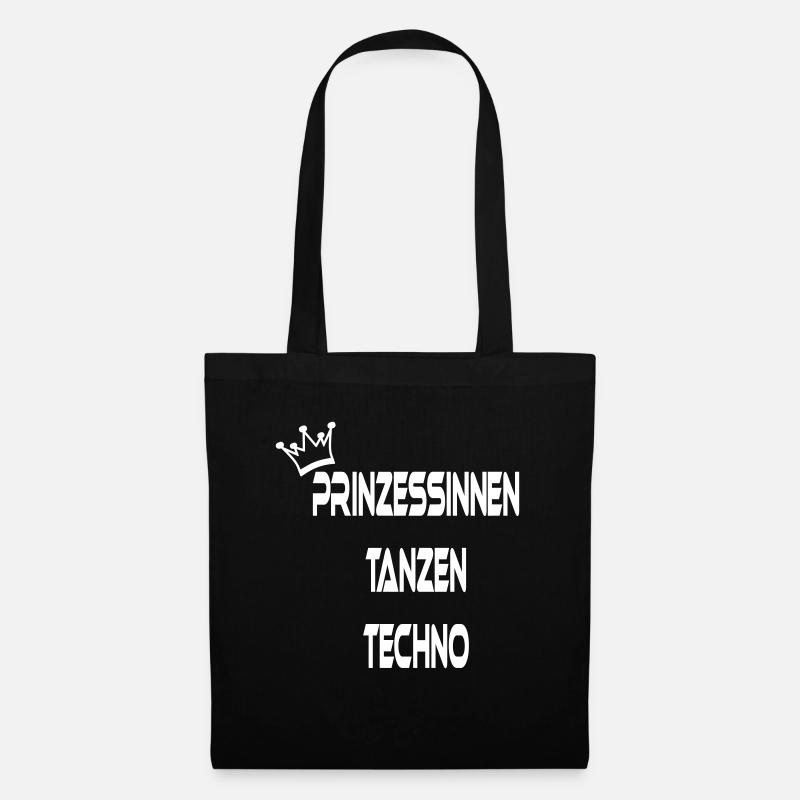 prinzessinnen_tanzen_techno - Stoffbeutel - Schwarz
