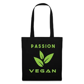 Passion, Vegan, Veganism, Lifestyle, Environment - Tote Bag - black - Front