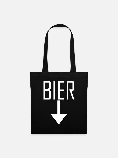 BIER - Stoffbeutel - Schwarz