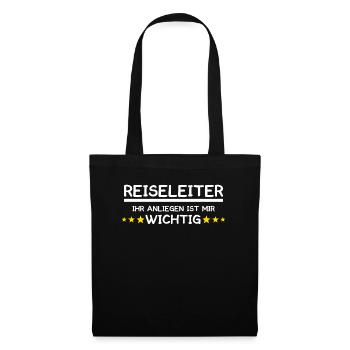 Reiseleiter Reiseführer Tour Guide - Stoffbeutel - Schwarz - Vorne