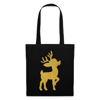 Reindeer fawn Christmas present gift idea - Tote Bag - black - Front