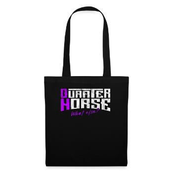 Quarter Horse Western Pferdemädchen cadeau - Sac en tissu - noir - Devant