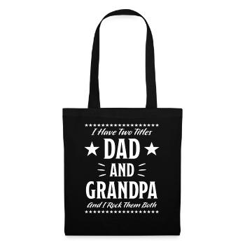 Papa Grand-père Drôle de sort Père grand-père cadeau - Sac en tissu - noir - Devant
