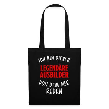 Ausbilder Lustiger Spruch Beruf Kollegen Geschenk - Stoffbeutel - Schwarz - Vorne