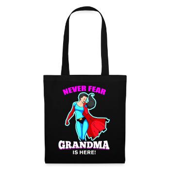 Never Fear Grandma is Here - Tote Bag - black - Front