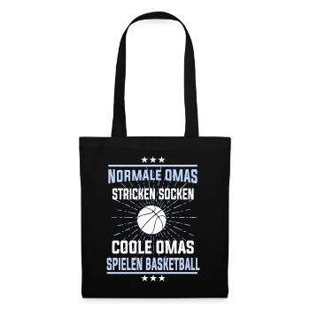 Basketball Oma T-Shirt für die Basketballerin - Stoffbeutel - Schwarz - Vorne