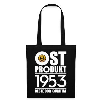 OSTPRODUKT 1953 DDR OSSI 73. GEBURTSTAG - Stoffbeutel - Schwarz - Vorne