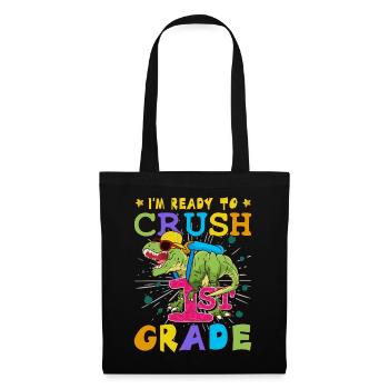 Ich bin bereit, Regenbogenmädchen Jungen der 1. Klasse zu zerquetschen - Stoffbeutel - Schwarz - Vorne