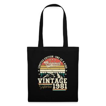 Septembre Né 1981 41ème anniversaire Cadeau - Sac en tissu - noir - Devant