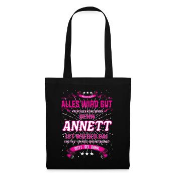 Anett Design, alles wird gut - Stoffbeutel - Schwarz - Vorne